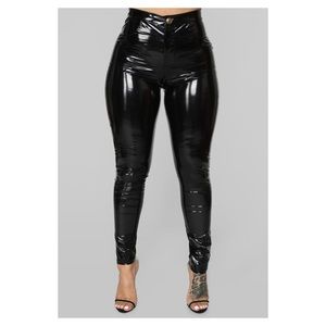 Latex black pants